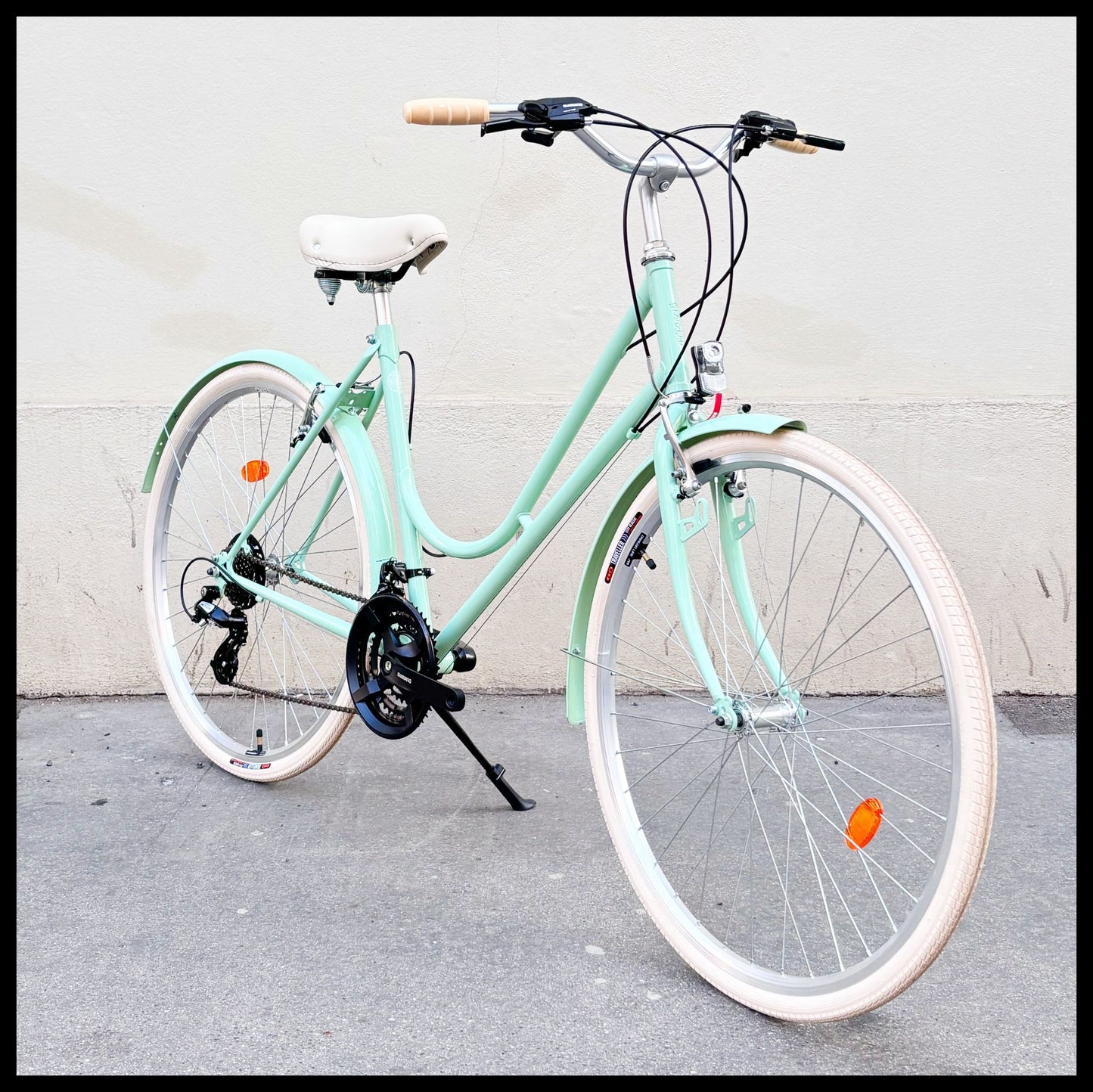 Fahrrad Retrostil gemuffter Stahlrahmen