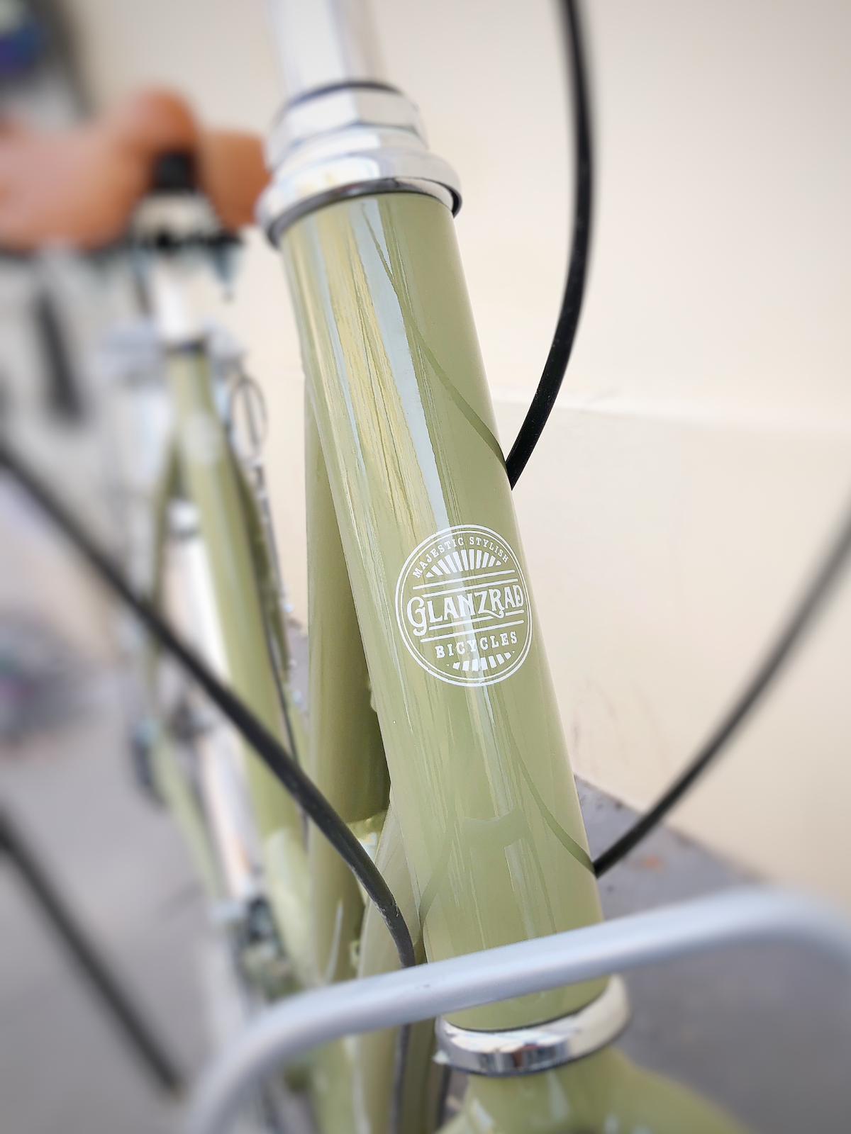 Glanzrad Spezial Alu Schwanenhals 53 - 53cm - 18 Gang - Olive - 53cm Rahmenhöhe