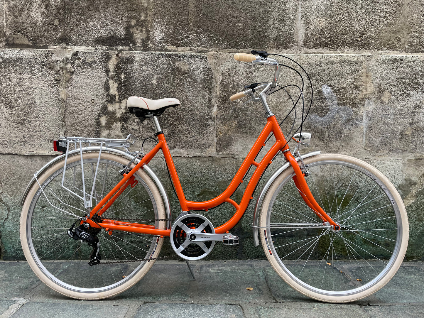 Glanzrad Alu Schwanenhals 53 - 53cm - 6/18 Gang - Orange - 53cm Rahmenhöhe