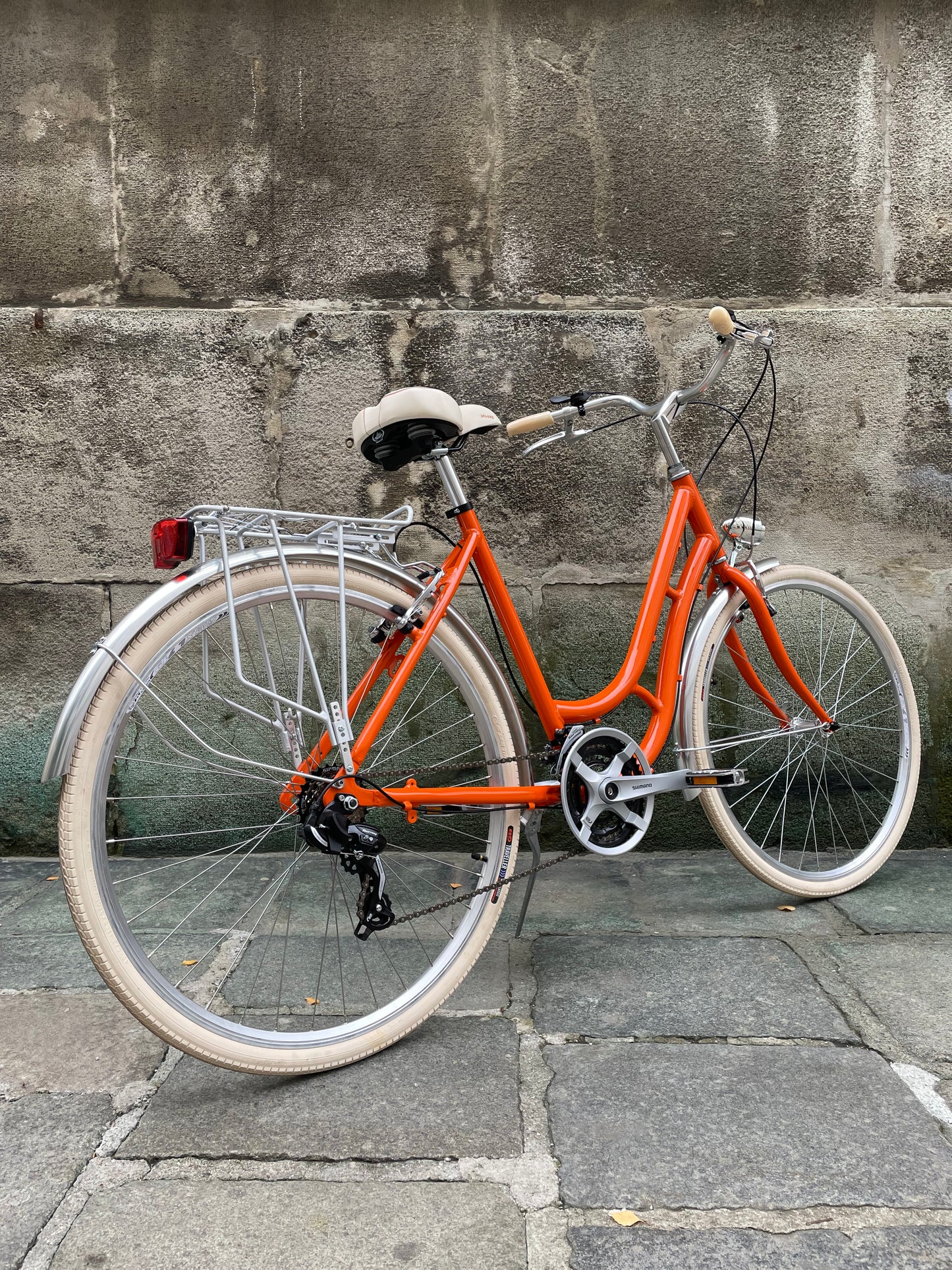 Glanzrad Alu Schwanenhals 53 - 53cm - 6/18 Gang - Orange - 53cm Rahmenhöhe