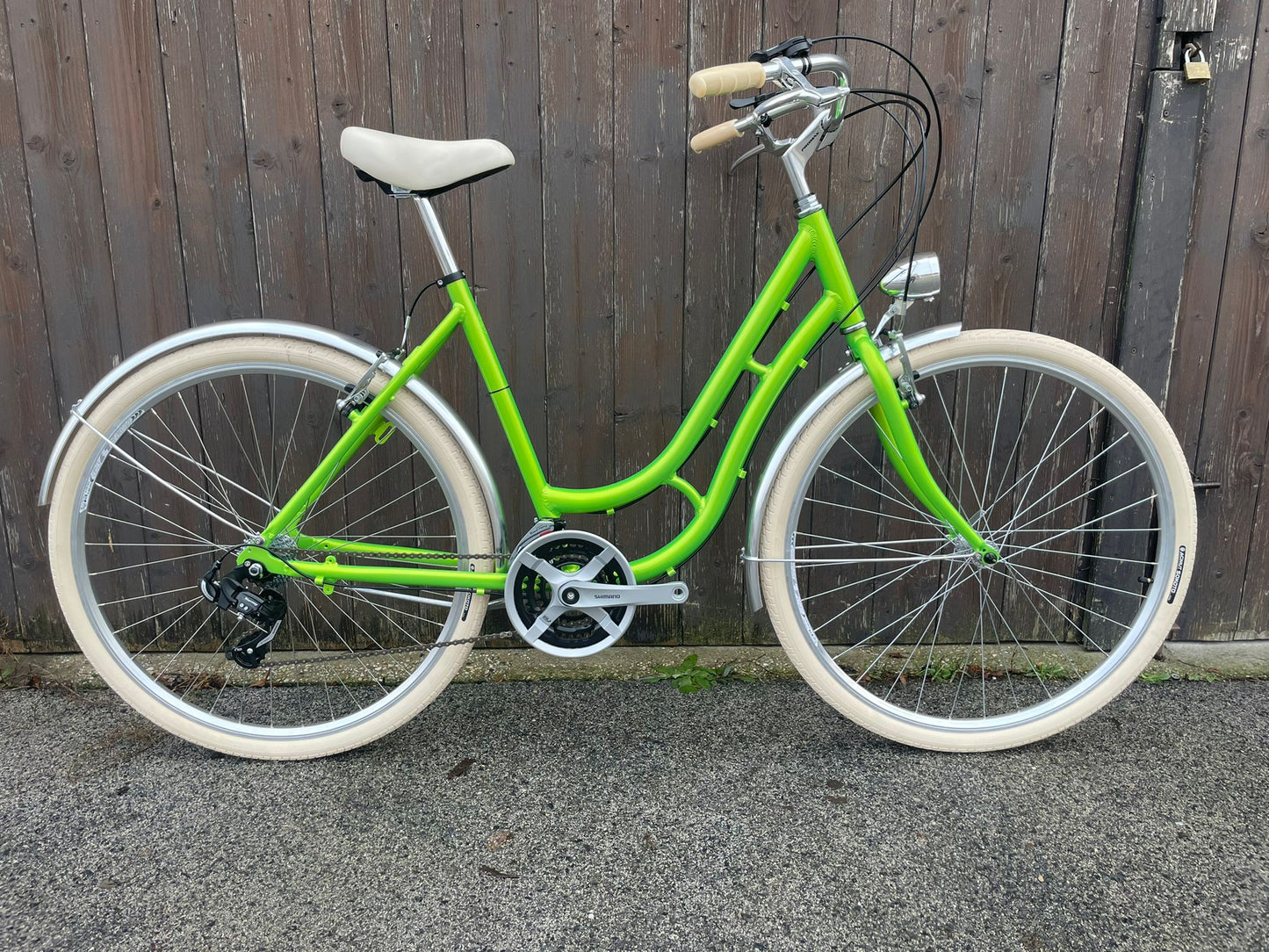 Glanzrad Alu Schwanenhals 53 - Froschgrün - 53cm -6/18 Gang - Rahmenhöhe