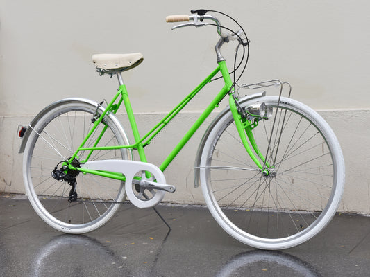 Einzelstück Mixte 52 cm Neongrün Vorführrad OHNE Kettenschutz 6 Gang