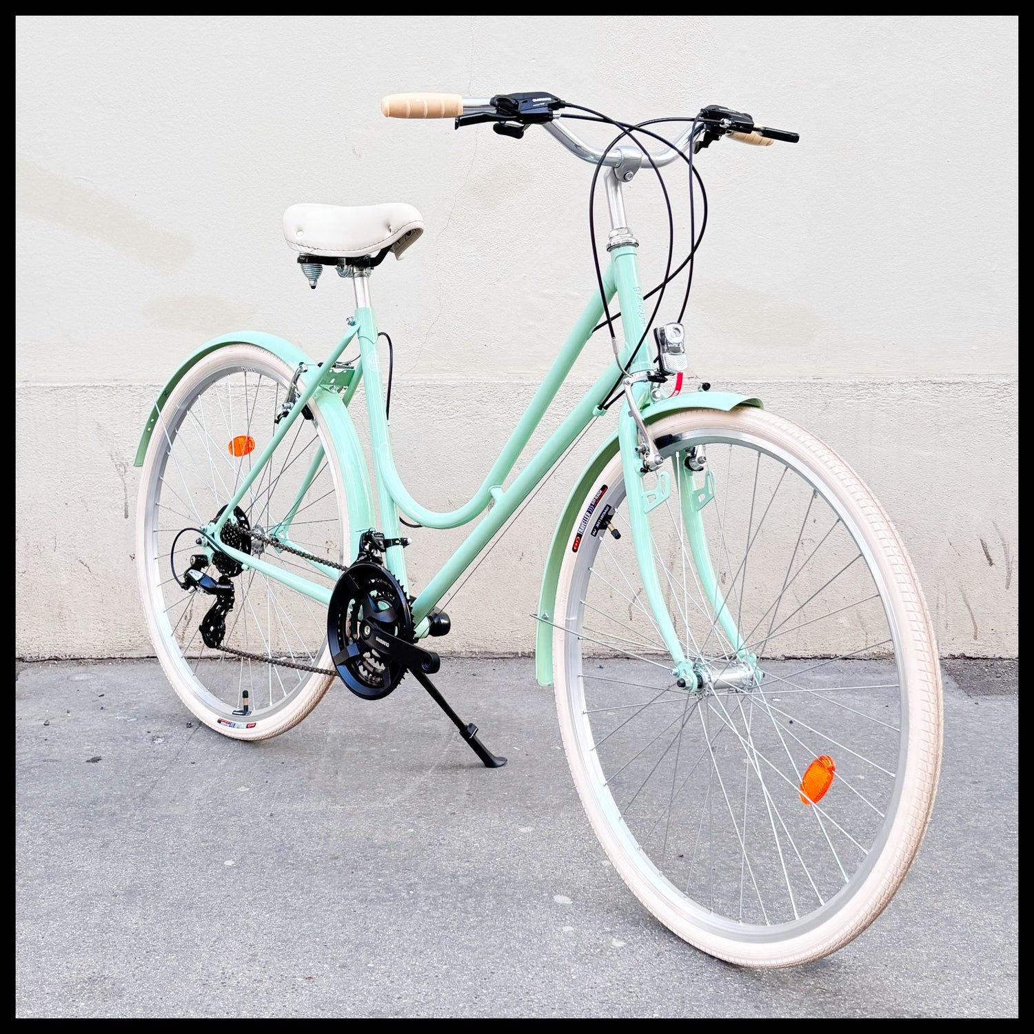 Fahrrad Retrostil gemuffter Stahlrahmen